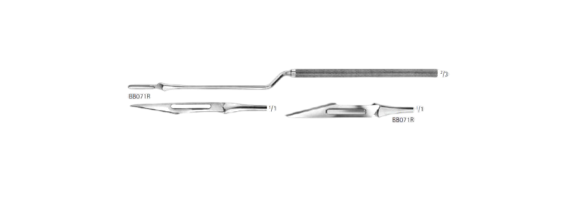 Transsphenoidal Scalpel Handle, Bayonet, F/ Vertical and Lateral Blades | BB071R