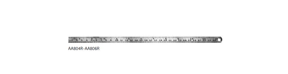Steel Ruler, Graduated in Millimeters and Inches | AA804R